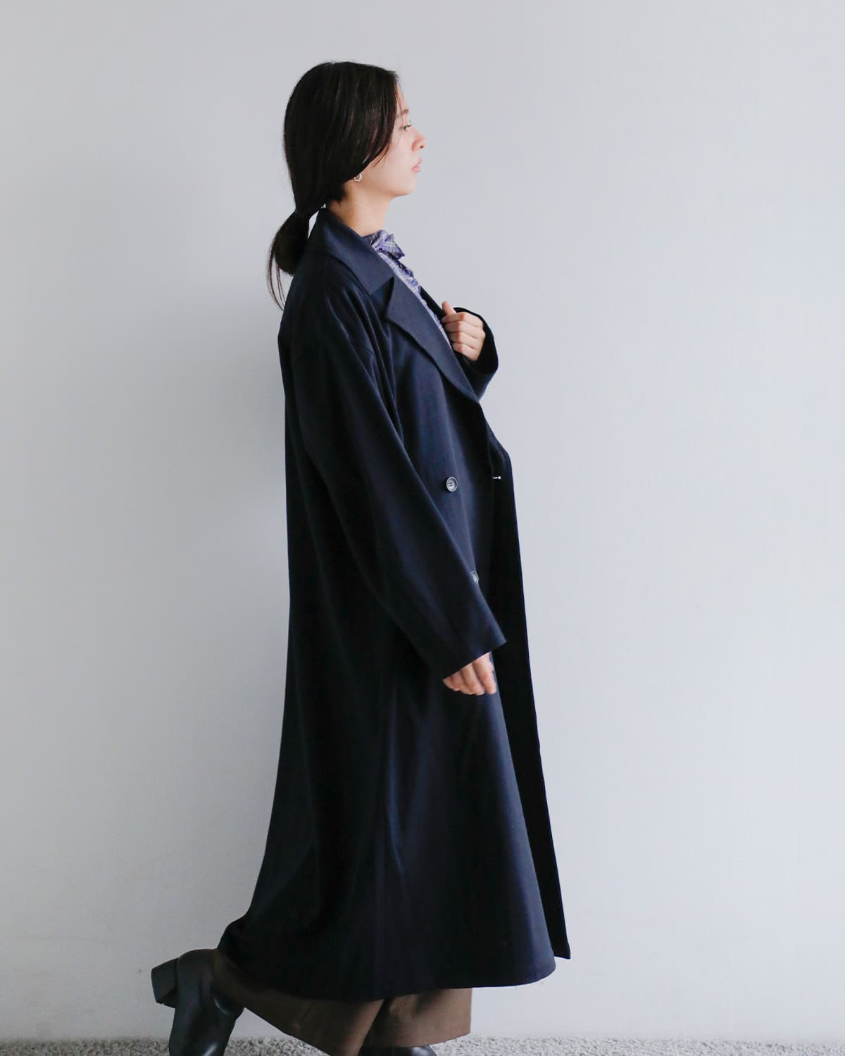 YENN(イエン)タックデザインマキシコート “TUCK DESIGN MAXI CT” y253-71088