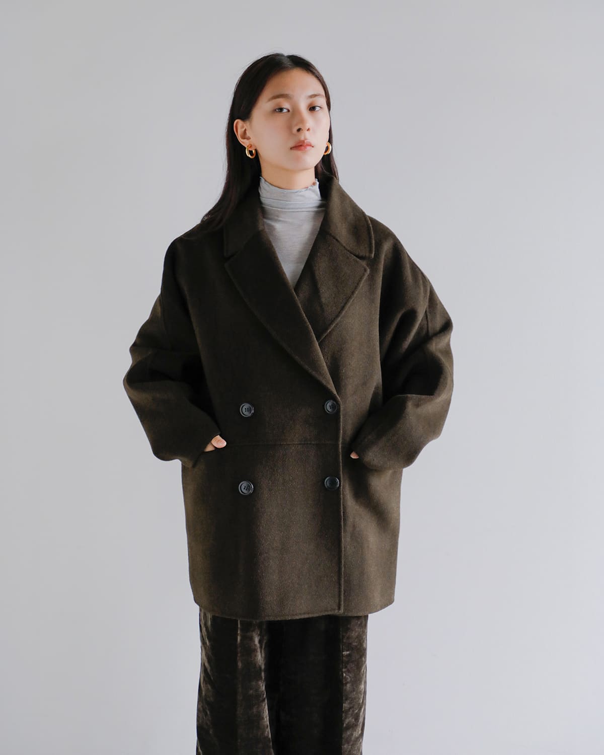 YENN(イエン)ダブルフェイスピーコート “DOUBLE FACE PEA COAT” y253-71090