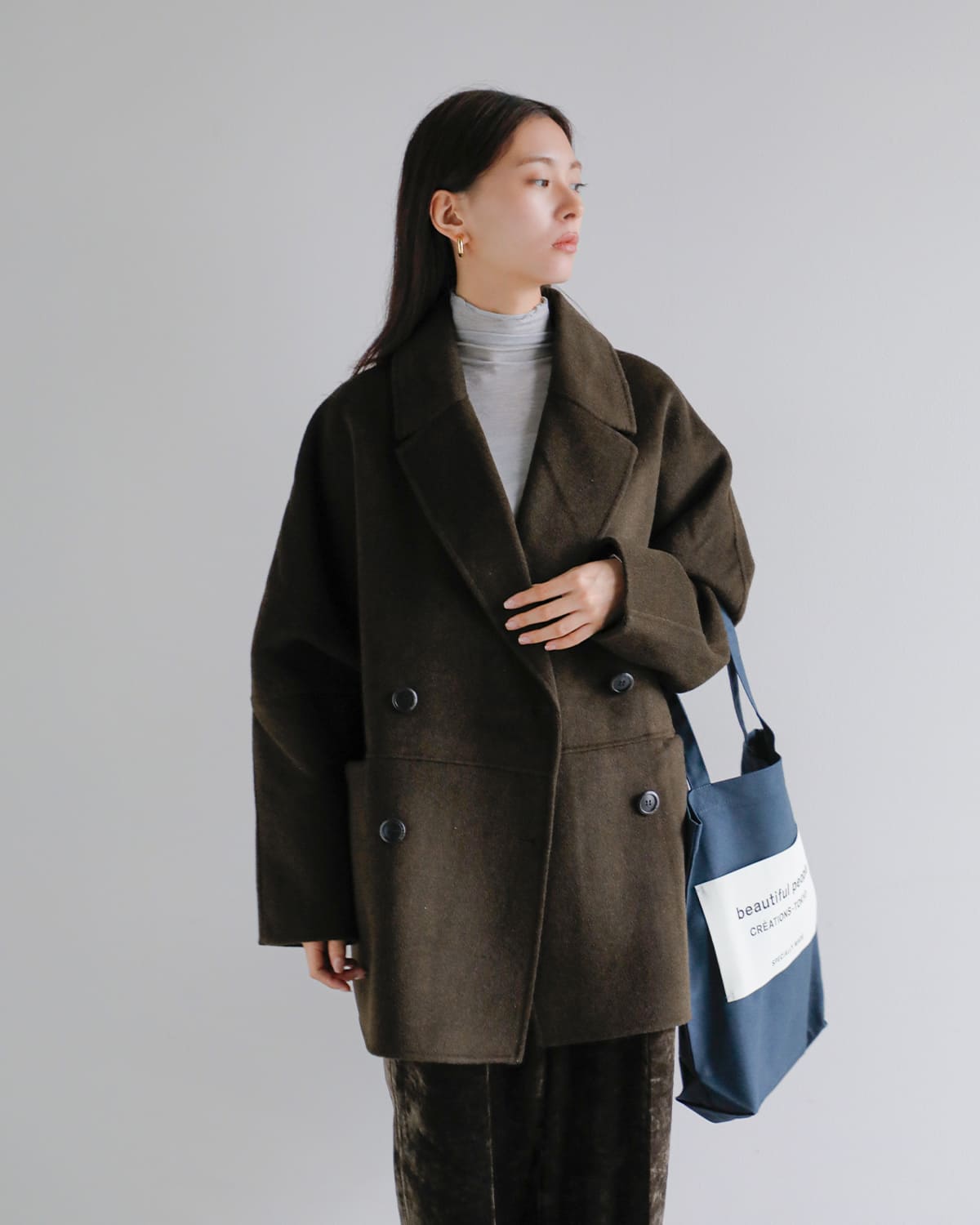 YENN(イエン)ダブルフェイスピーコート “DOUBLE FACE PEA COAT” y253-71090