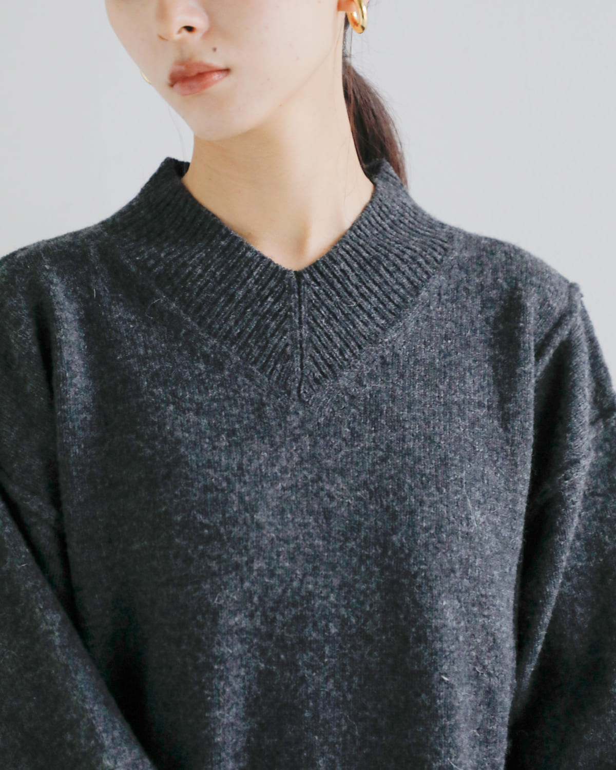 YENN(イエン)ウォッシャブルウールVネックプルオーバー “WASHABLE WOOL VN PO” y254-91118