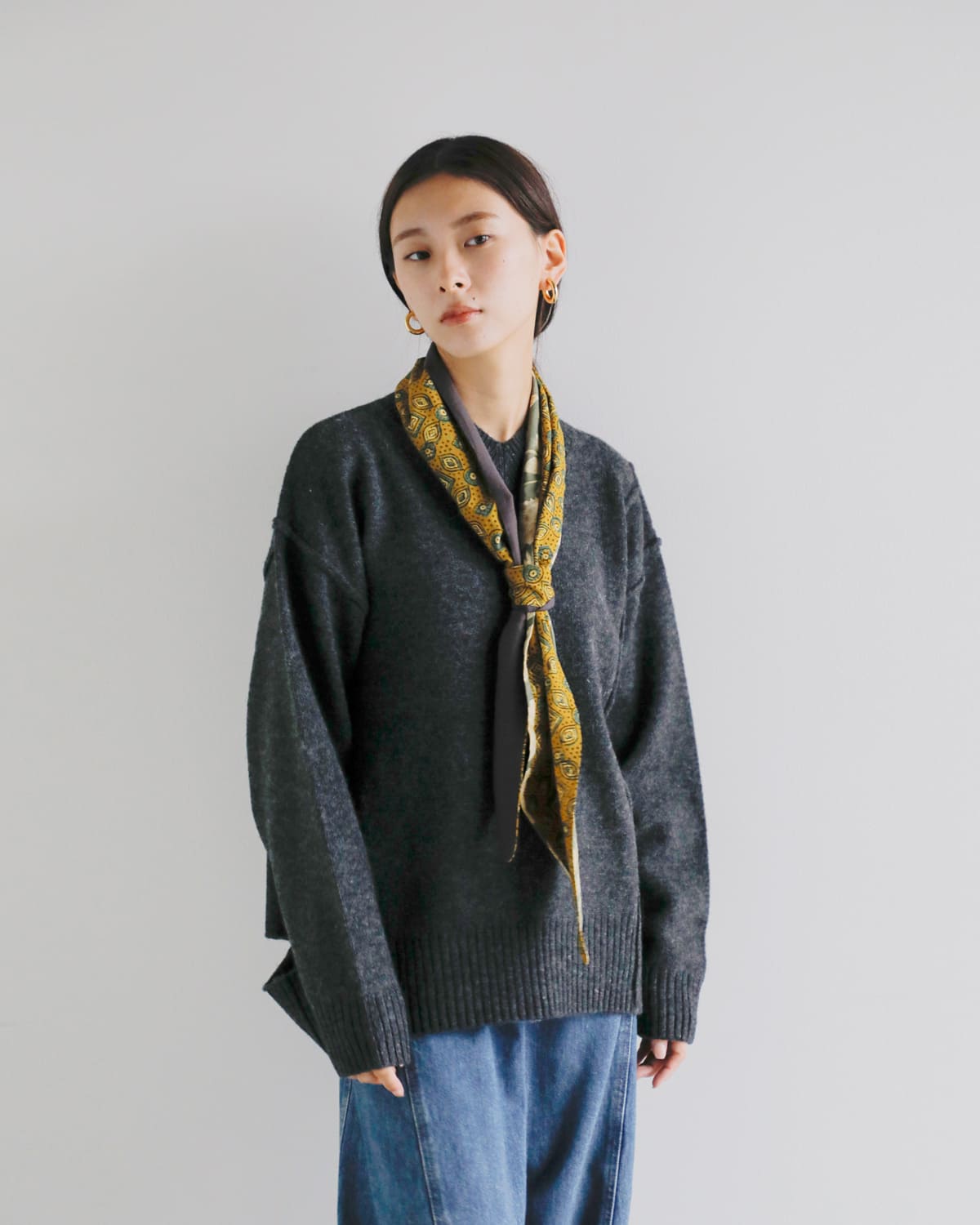 YENN(イエン)ウォッシャブルウールVネックプルオーバー “WASHABLE WOOL VN PO” y254-91118