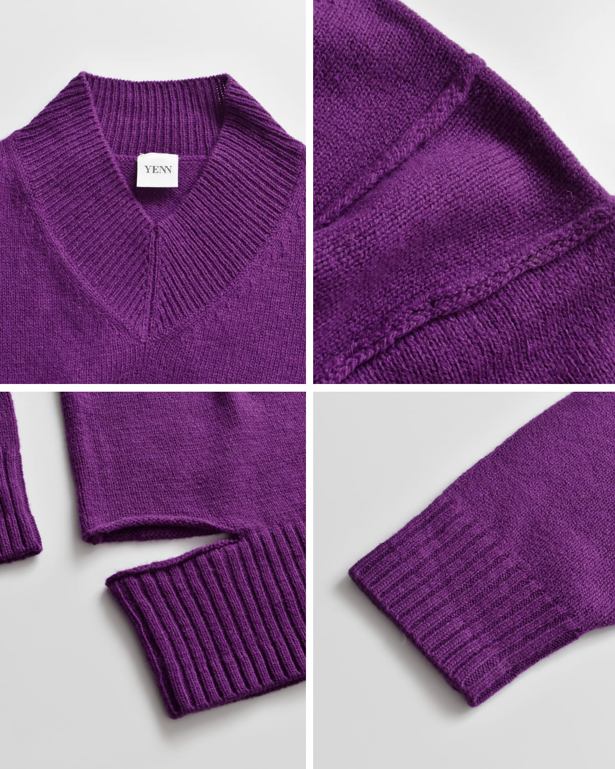 YENN(イエン)ウォッシャブルウールVネックプルオーバー “WASHABLE WOOL VN PO” y254-91118