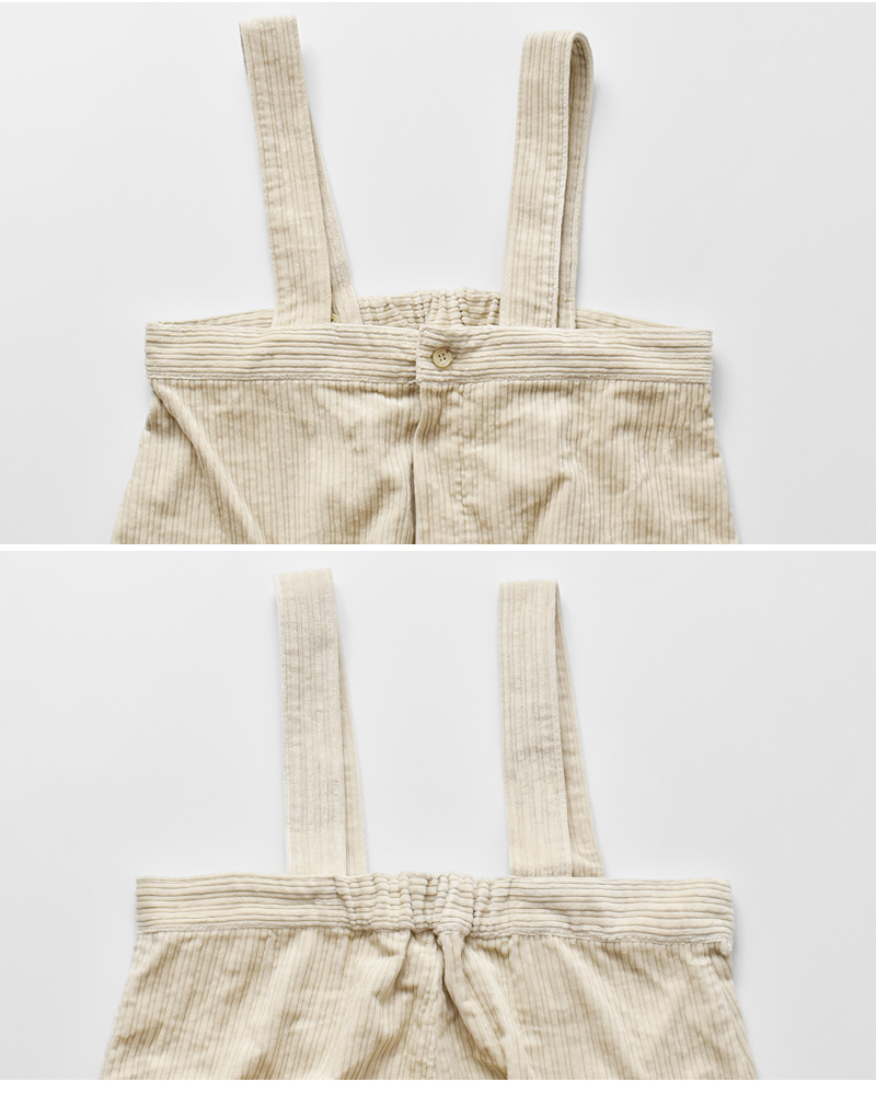 Yarmo(ヤーモ)ウォッシュドコーデュロイコットンハイライズブレーストラウザーパンツyar-25aw-p32