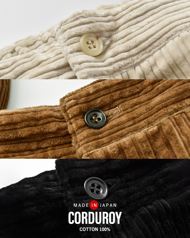 Yarmo(ヤーモ)ウォッシュドコーデュロイコットンハイライズブレーストラウザーパンツyar-25aw-p32