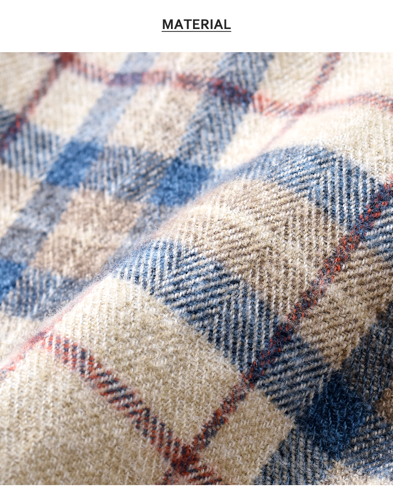 Yarmo(ヤーモ)コットンフランネルチェックフリルシャツyar-25aw-s28ck