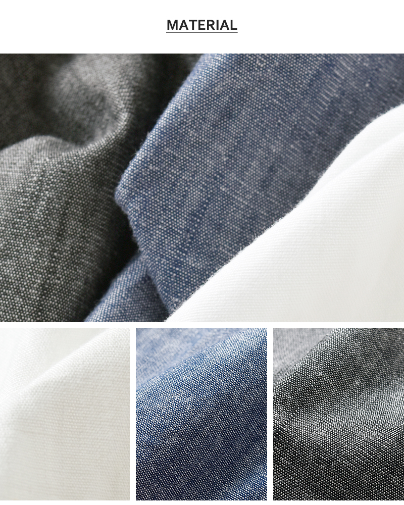 Yarmo(ヤーモ)ダンガリーコットンフリルシャツyar-25aw-s28d