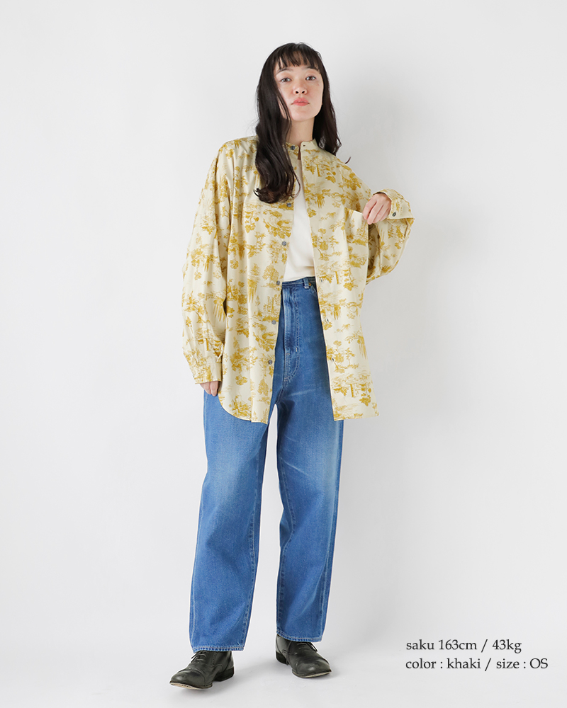 Yarmo(ヤーモ)コットンタイプライター長袖ボクシーシャツyar-25aw-s29