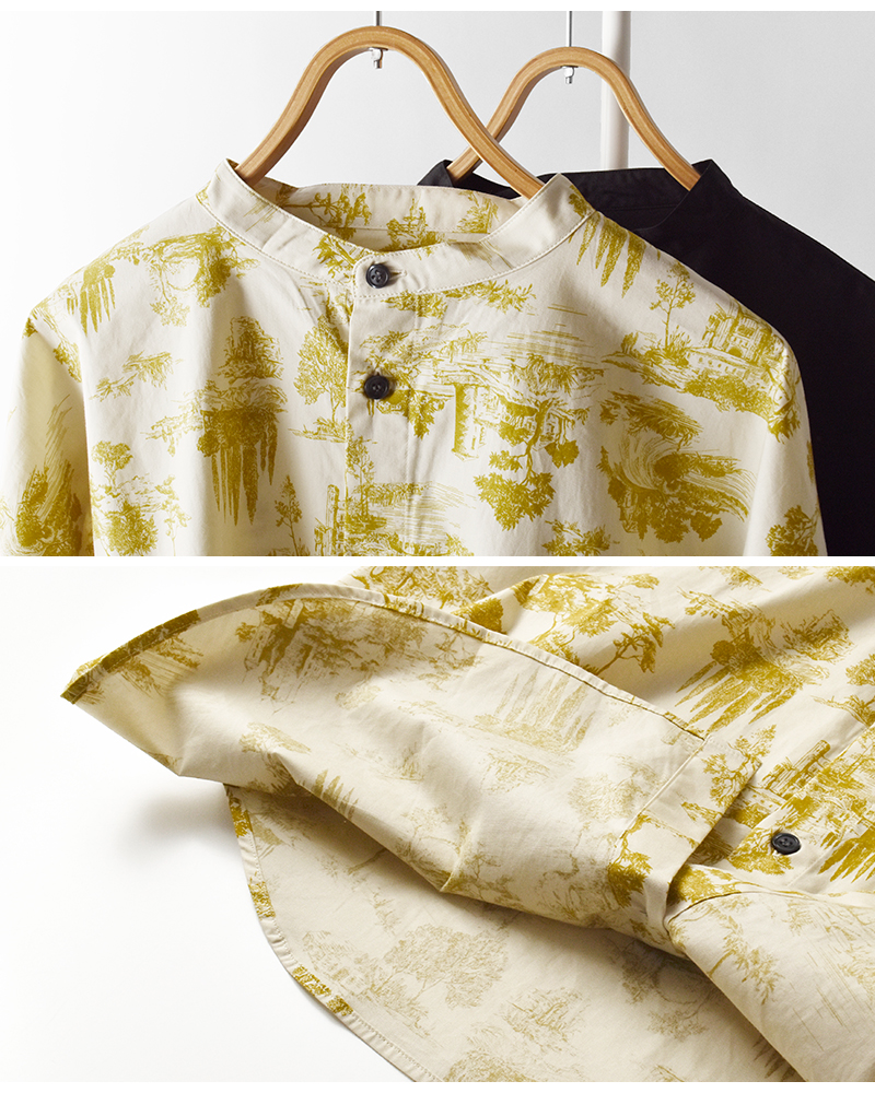 Yarmo(ヤーモ)コットンタイプライター長袖ボクシーシャツyar-25aw-s29