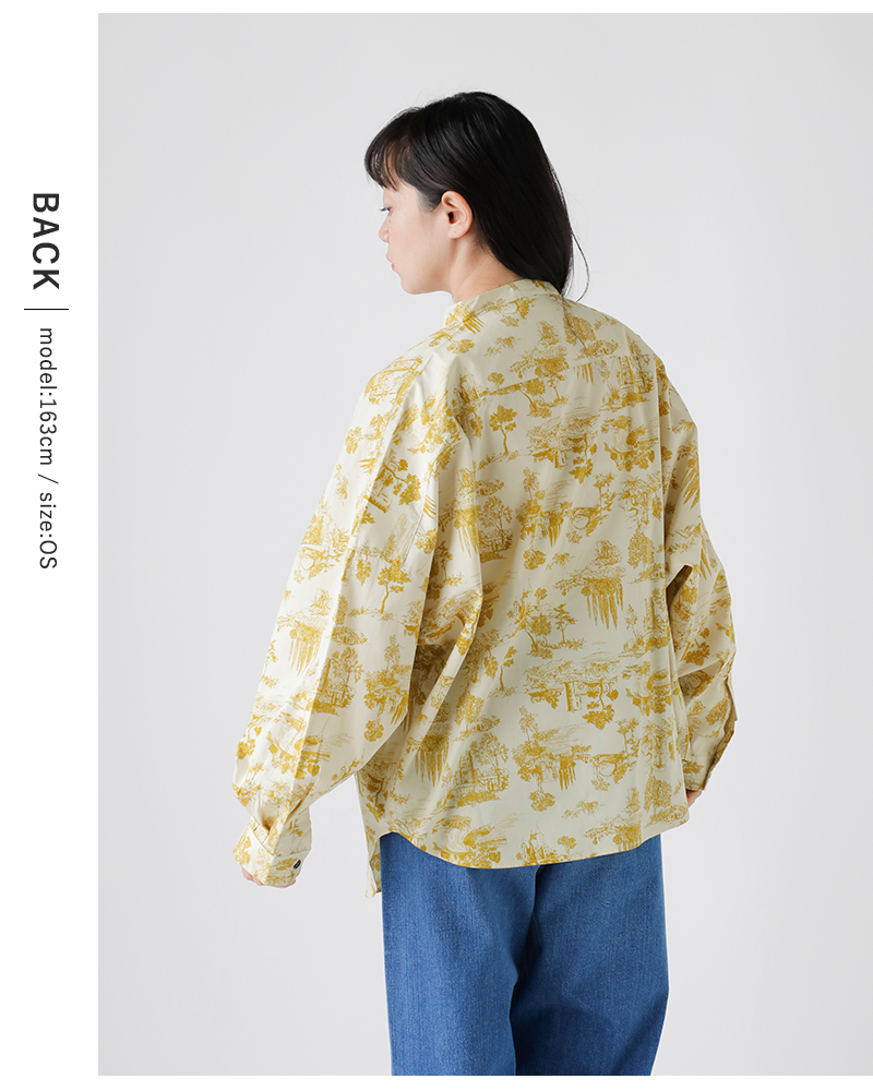 Yarmo(ヤーモ)コットンタイプライター長袖ボクシーシャツyar-25aw-s29