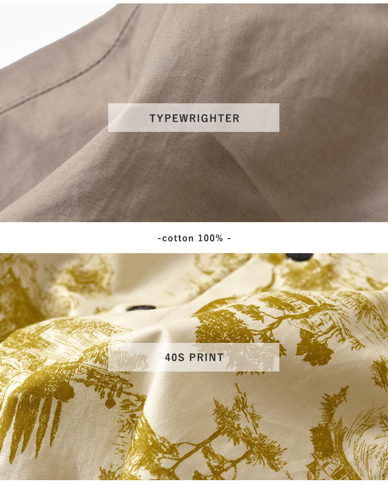 Yarmo(ヤーモ)コットンタイプライター長袖ボクシーシャツyar-25aw-s29