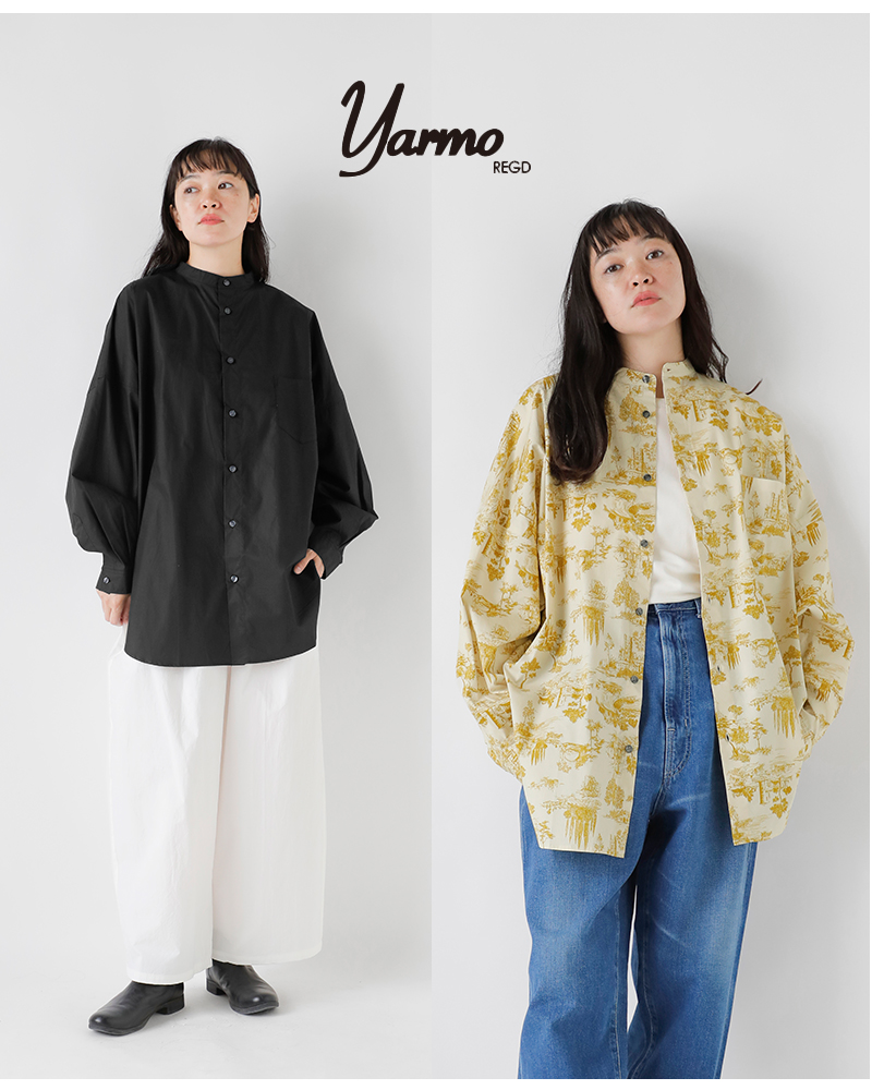 Yarmo(ヤーモ)コットンタイプライター長袖ボクシーシャツyar-25aw-s29