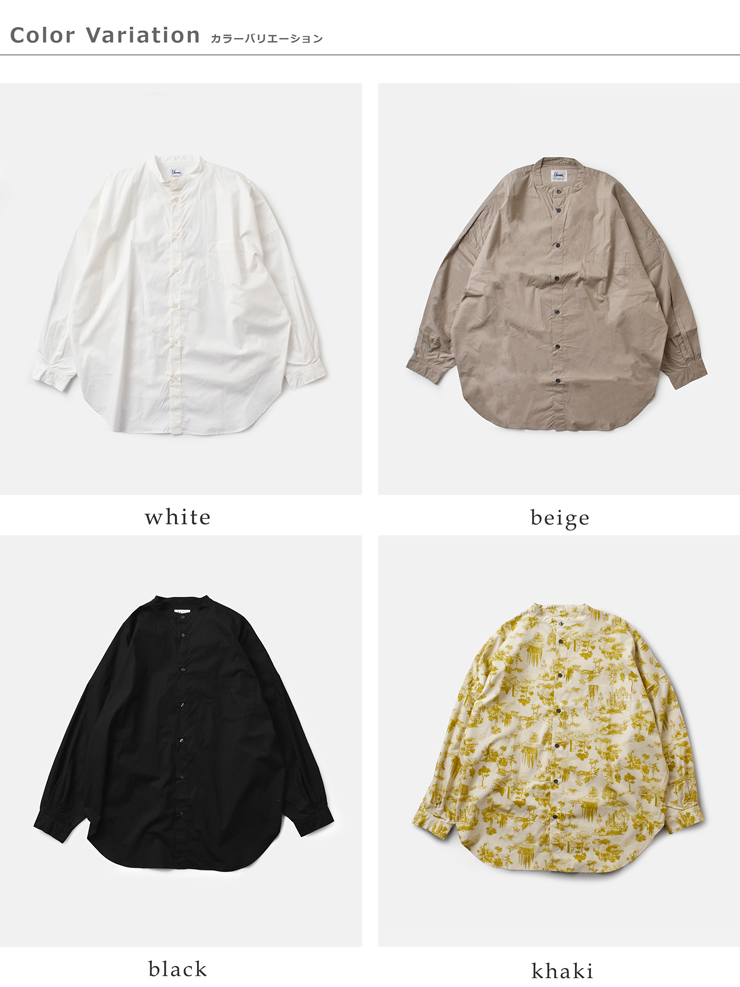 Yarmo(ヤーモ)コットンタイプライター長袖ボクシーシャツyar-25aw-s29