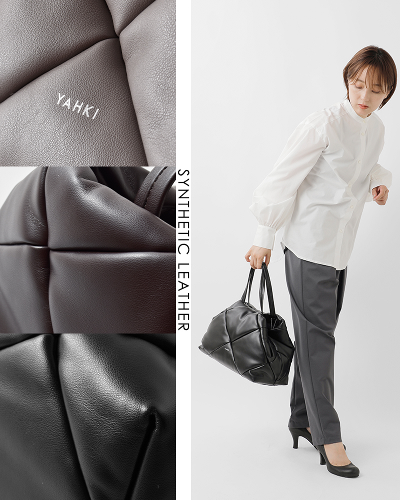 YAHKI(ヤーキ)シンセティックレザー2wayトートバッグyh-747