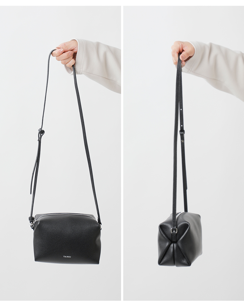 YAHKI(ヤーキ)シュリンクソフトWフェイスレザースクエアショルダーバッグyh-751