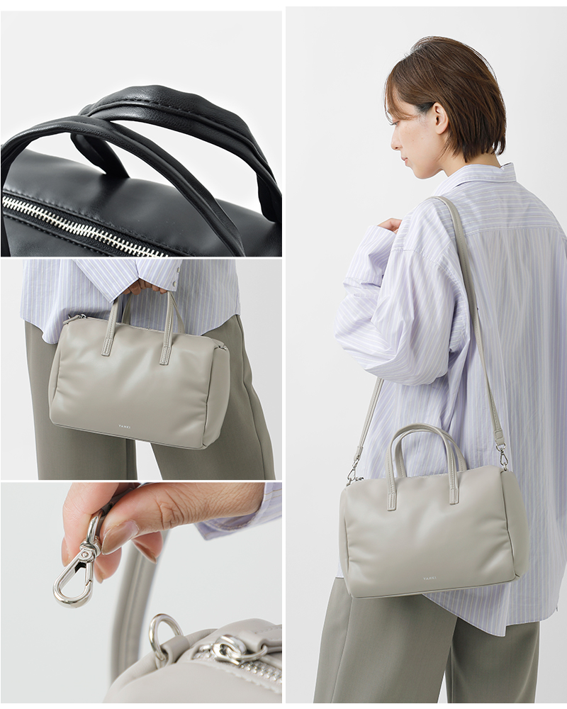 YAHKI(ヤーキ)シンセティックレザースクエアボストンバッグyh-759