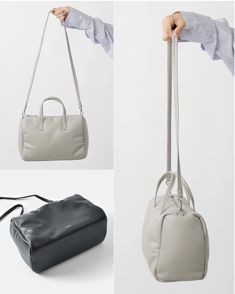 YAHKI(ヤーキ)シンセティックレザースクエアボストンバッグyh-759