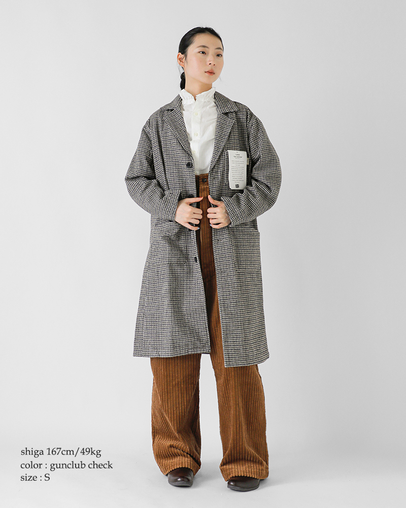 Yarmo THE UNIFORM(ヤーモザユニフォーム)チェックファーマシーコートytu-25aw-17