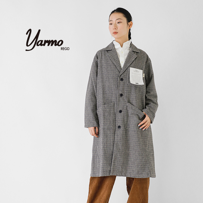 Yarmo THE UNIFORM(ヤーモザユニフォーム)チェックファーマシーコートytu-25aw-17