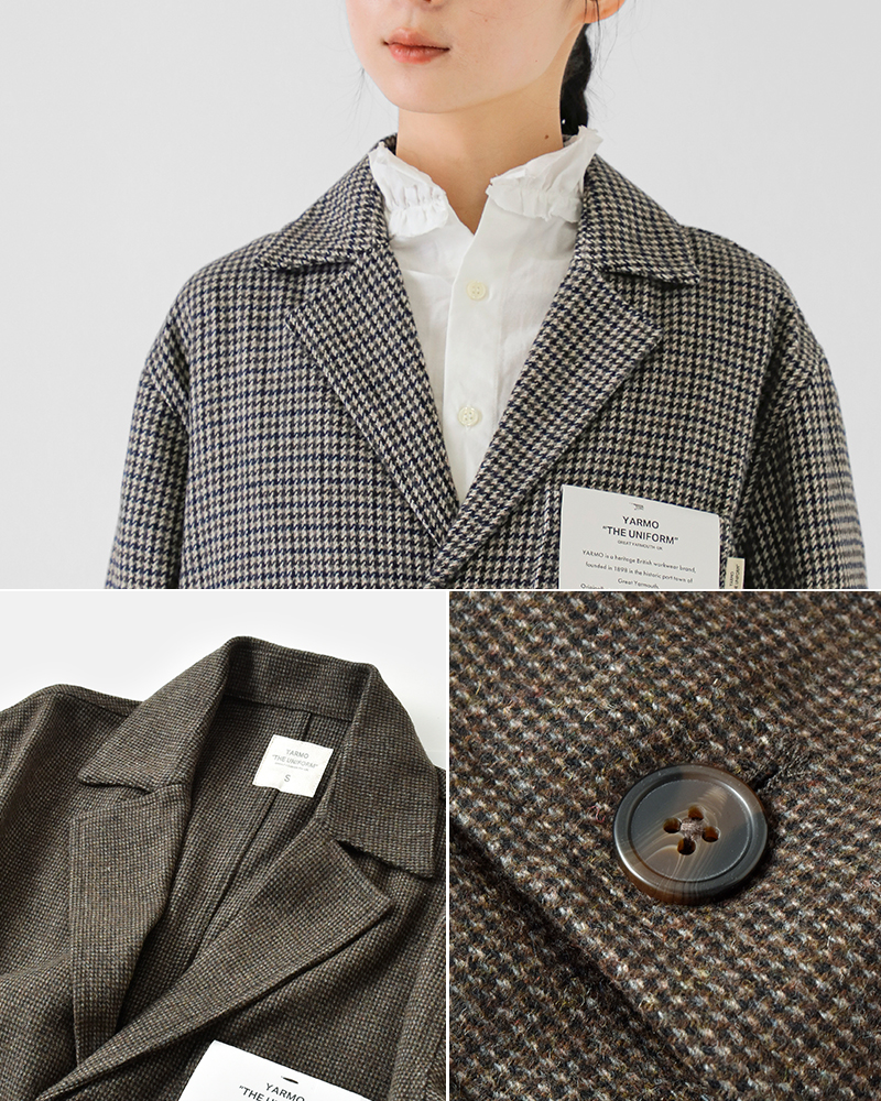 Yarmo THE UNIFORM(ヤーモザユニフォーム)チェックファーマシーコートytu-25aw-17