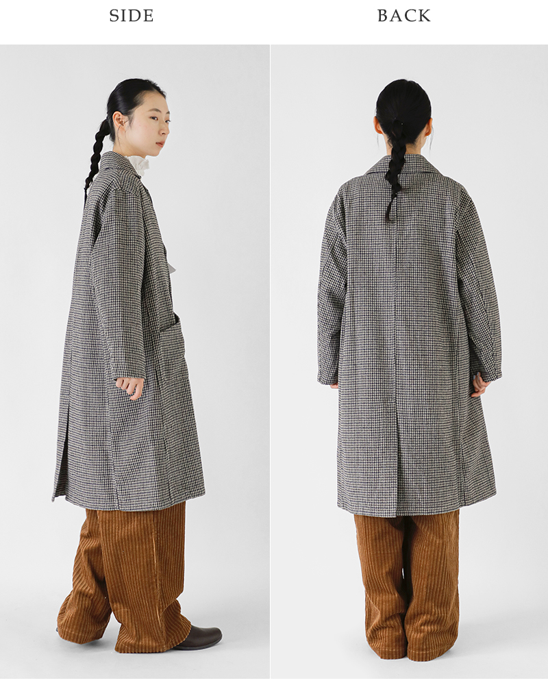 Yarmo THE UNIFORM(ヤーモザユニフォーム)チェックファーマシーコートytu-25aw-17