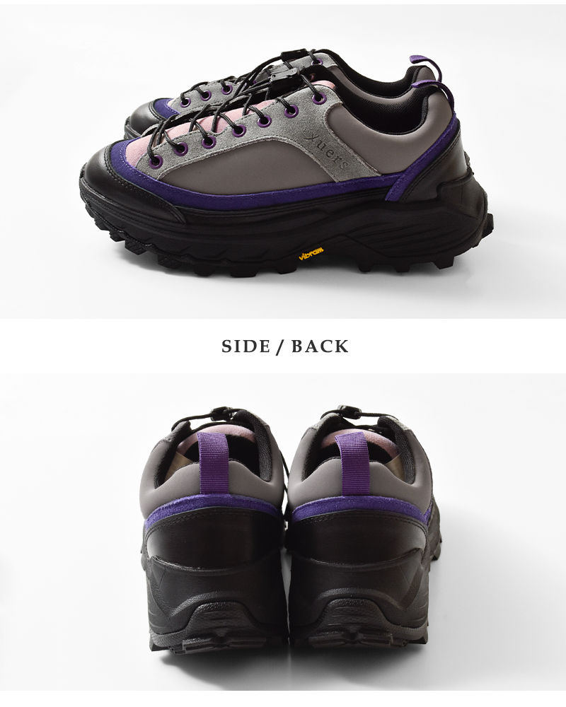 yuers(ユアーズ)カウレザークイックレースビブラムソールトレッキングシューズ“LEAVES”yu25c005