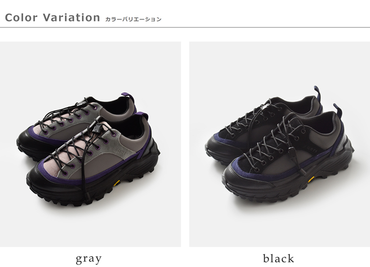 yuers(ユアーズ)カウレザークイックレースビブラムソールトレッキングシューズ“LEAVES”yu25c005