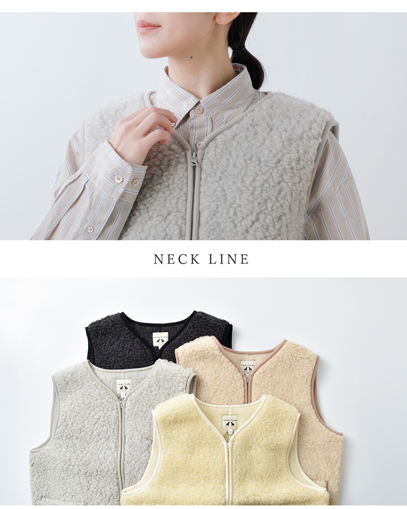 Mouflon Mouflon(ムフロン ムフロン)ウールパイルジップベストzipv