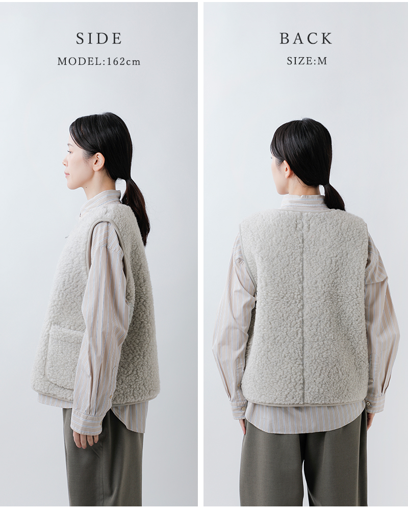 Mouflon Mouflon(ムフロン ムフロン)ウールパイルジップベストzipv