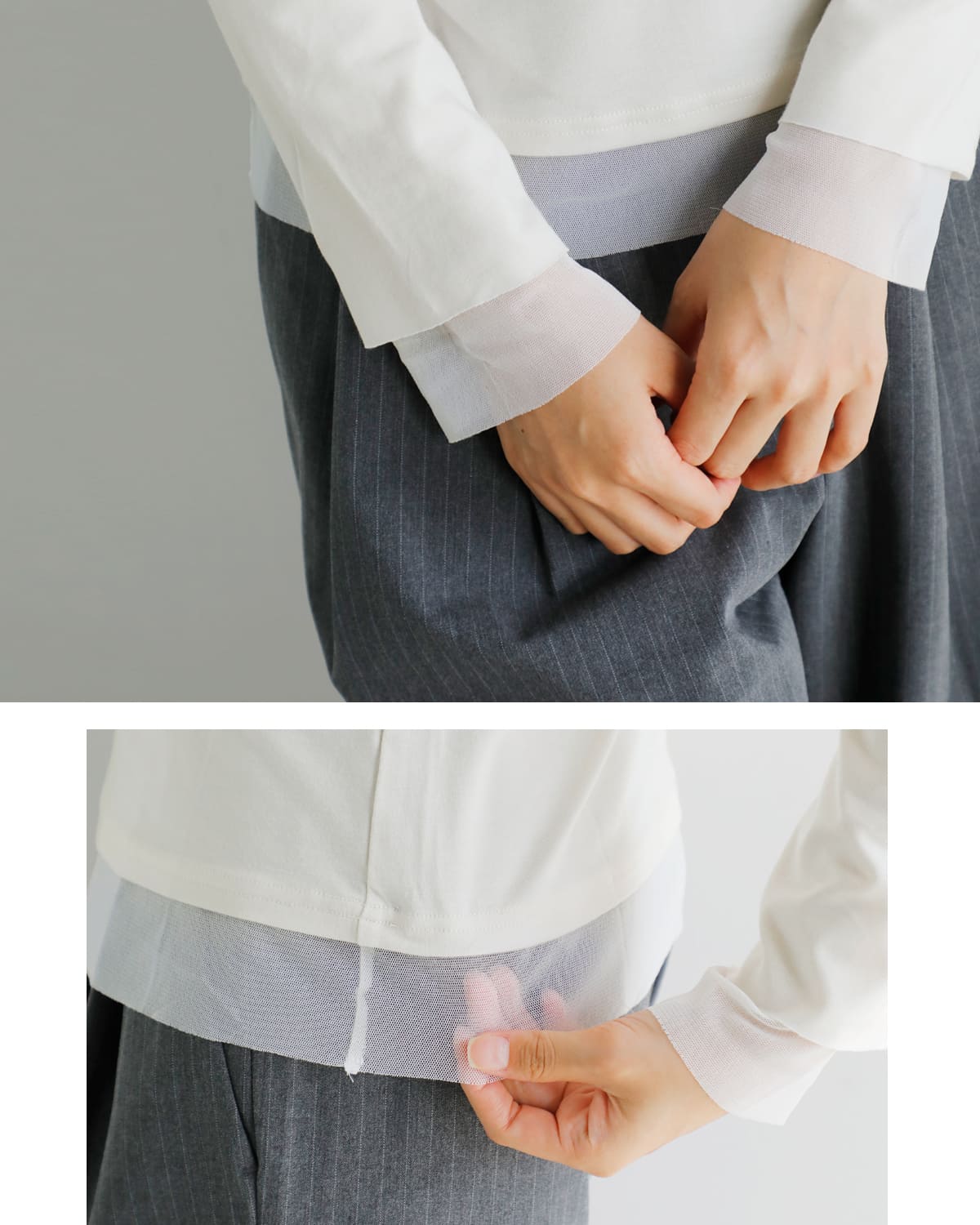 MARECHAL TERRE(マルシャルテル)パワーネットチュールハイネックプルオーバー zmt205ct109