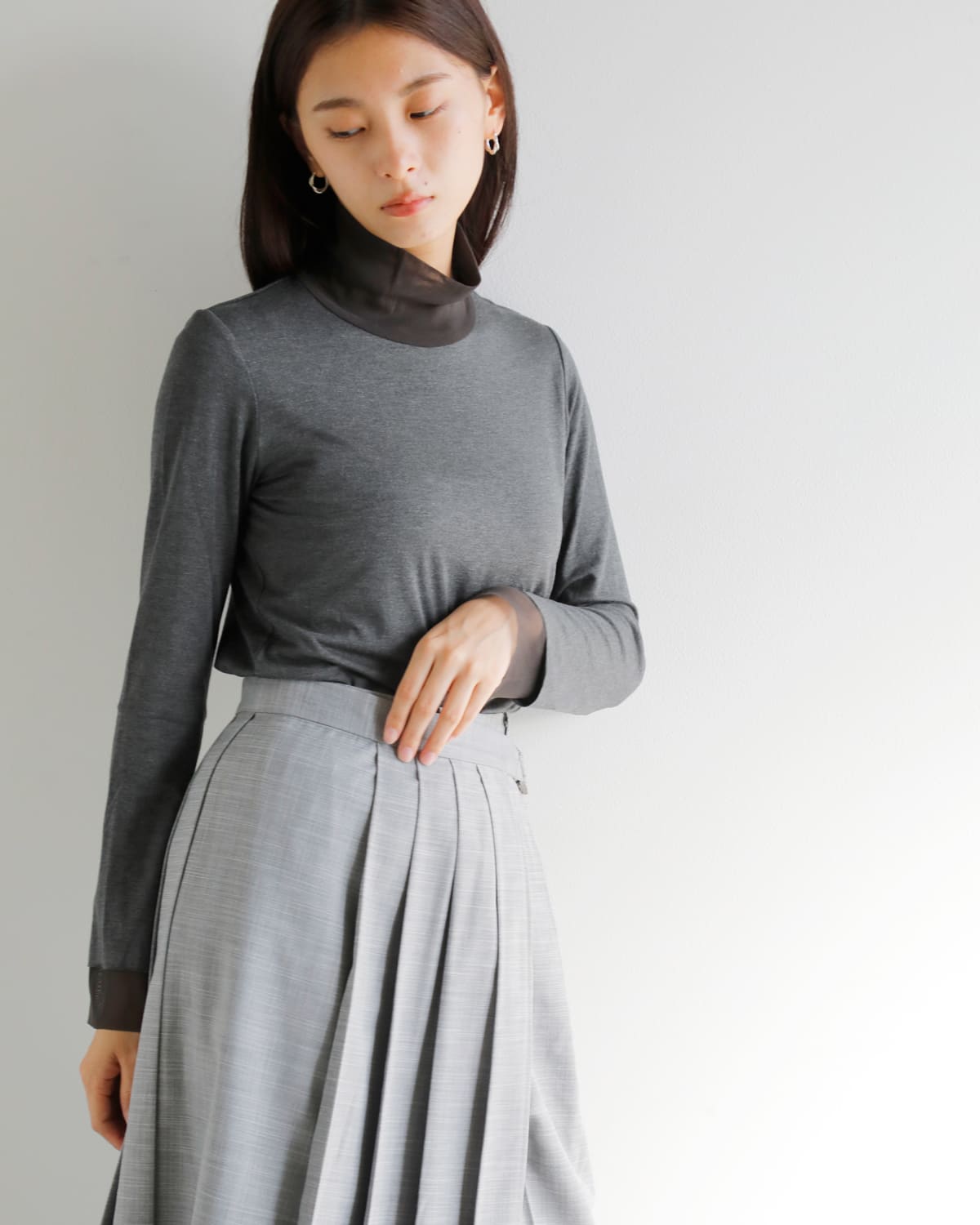 MARECHAL TERRE(マルシャルテル)パワーネットチュールハイネックプルオーバー zmt205ct109