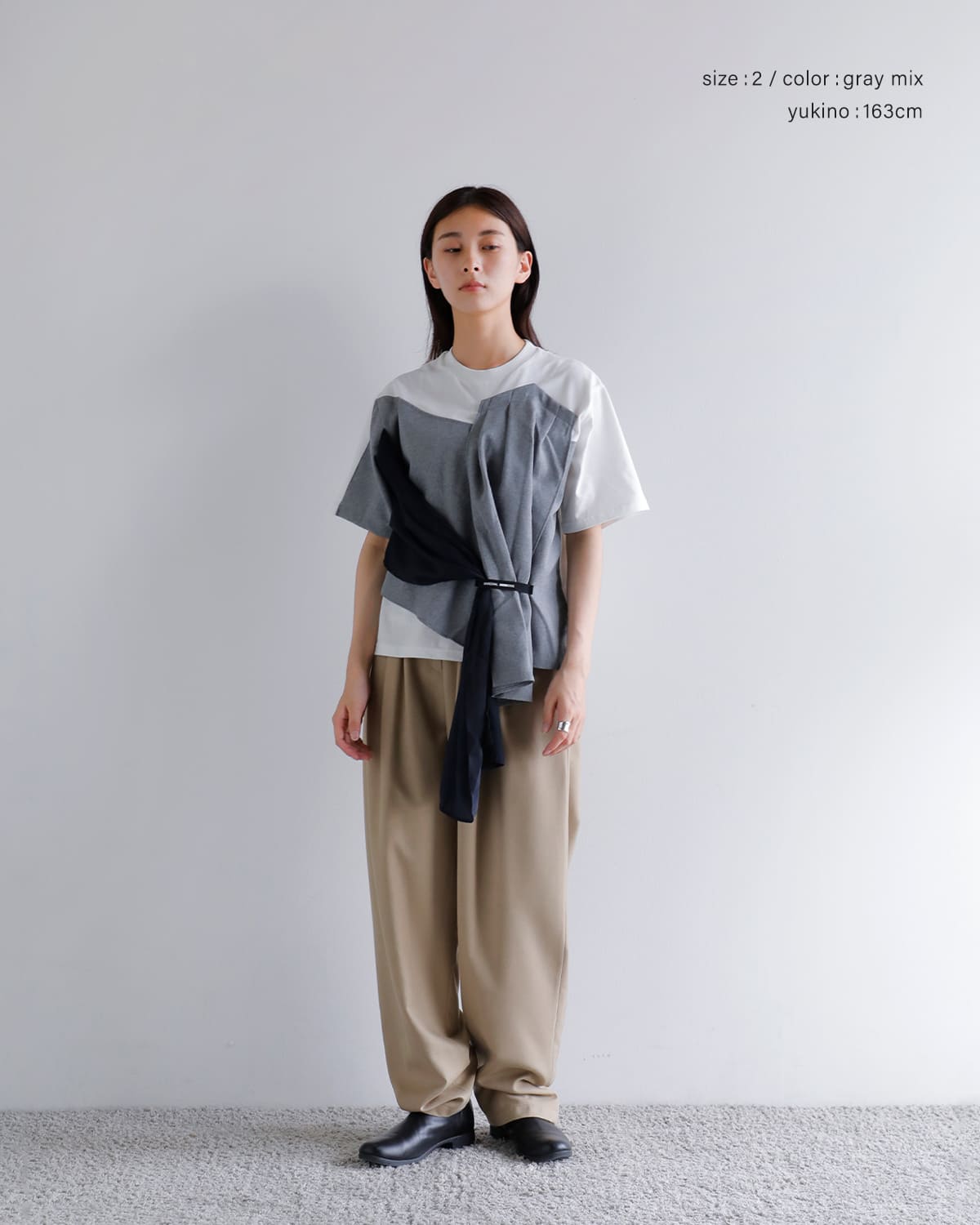 MARECHAL TERRE(マルシャルテル)2wayレイヤードデザイントップス “2way tie-up Tops” zmt254ct705