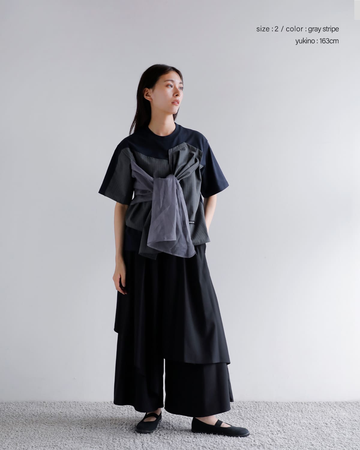 MARECHAL TERRE(マルシャルテル)2wayレイヤードデザイントップス “2way tie-up Tops” zmt254ct705