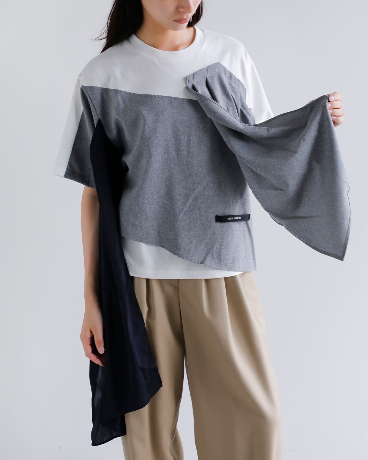 MARECHAL TERRE(マルシャルテル)2wayレイヤードデザイントップス “2way tie-up Tops” zmt254ct705