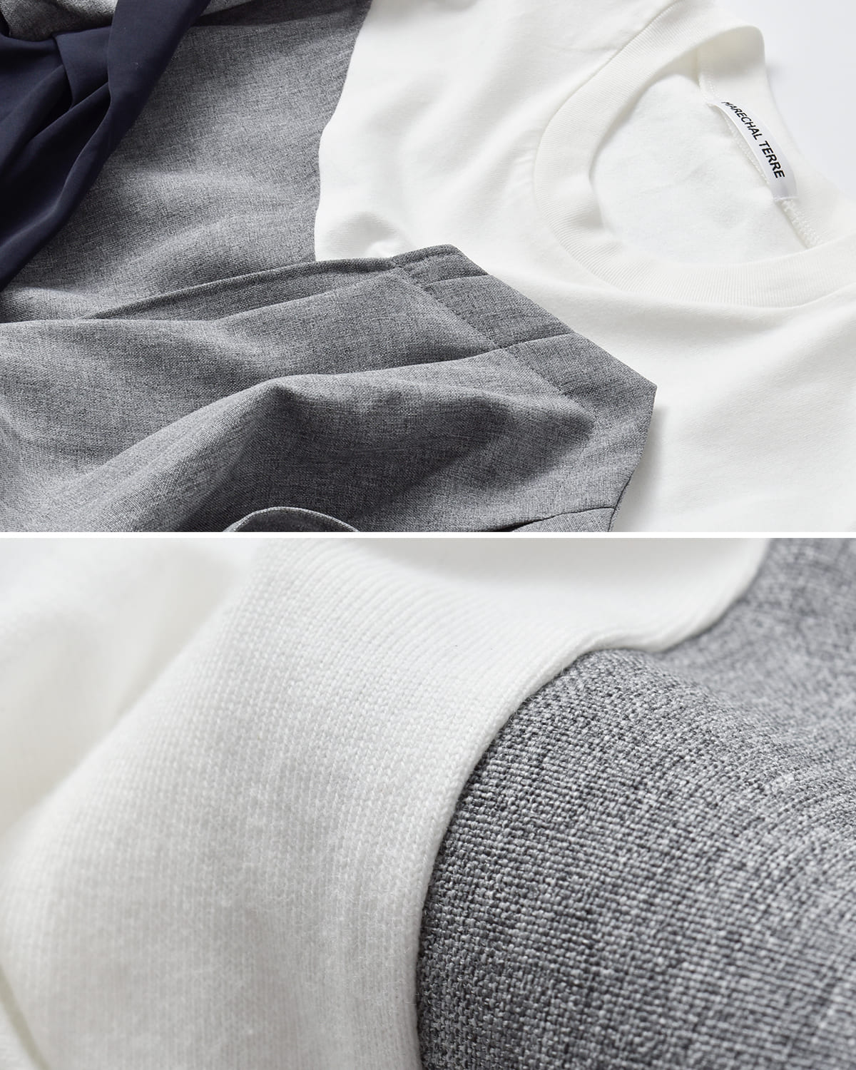 MARECHAL TERRE(マルシャルテル)2wayレイヤードデザイントップス “2way tie-up Tops” zmt254ct705