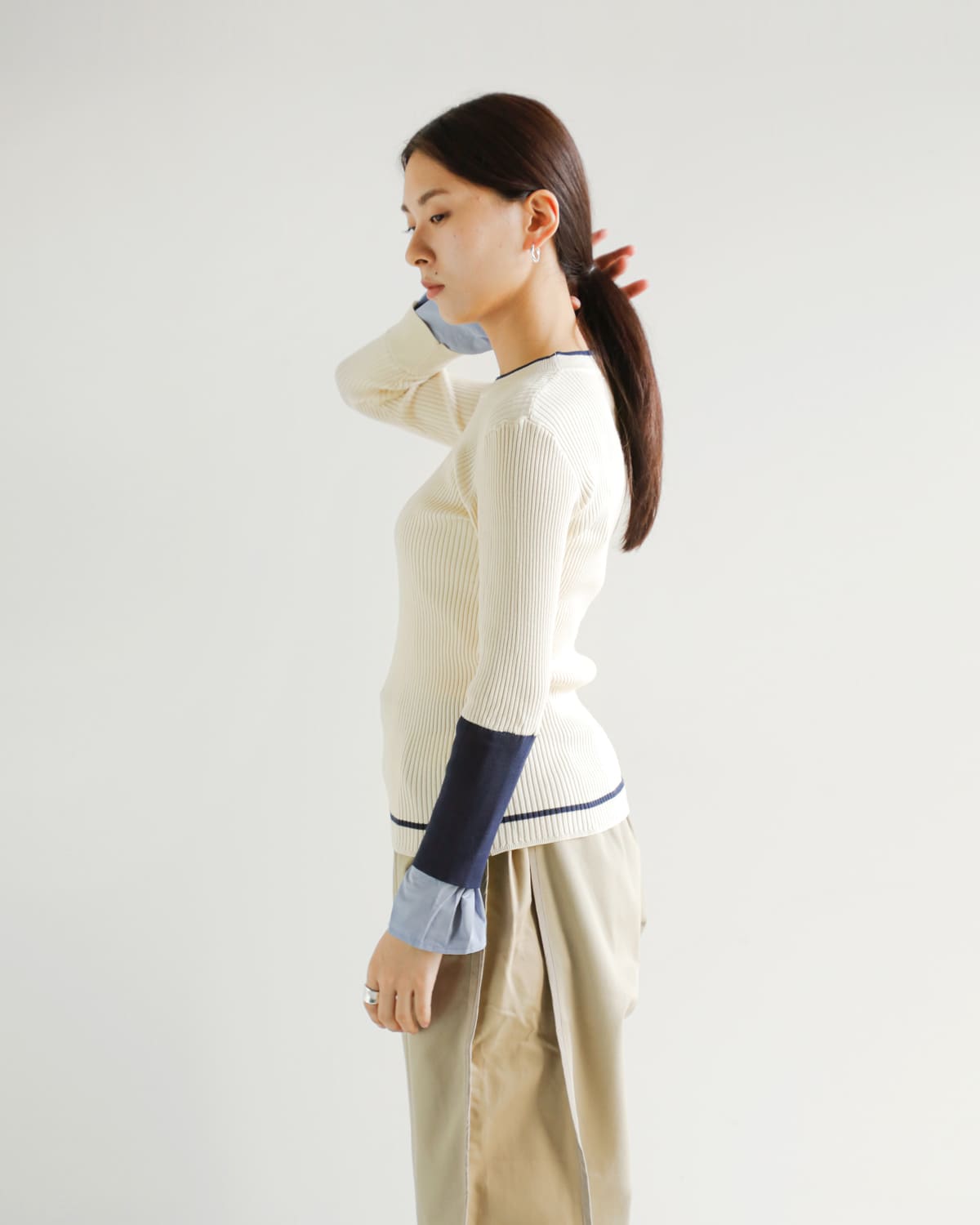 MARECHAL TERRE(マルシャルテル)レイヤードデザインカラーニットプルオーバーzmt254kn316 zmt254kn316