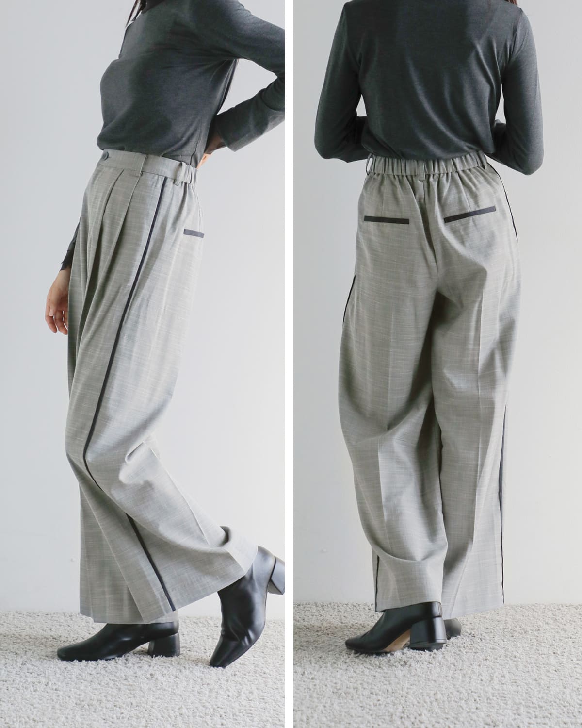 MARECHAL TERRE(マルシャルテル)プリーツラップスカート付きワイドパンツ zmt254pt325