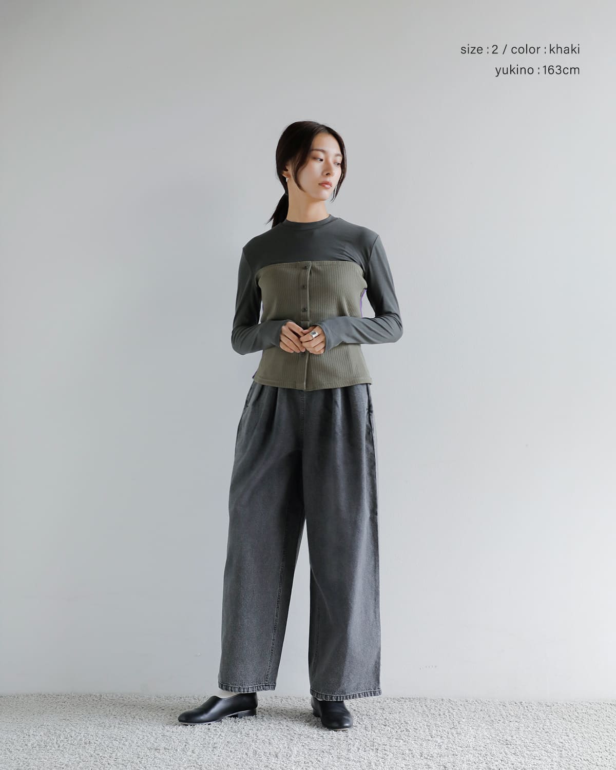 MARECHAL TERRE(マルシャルテル)レイヤードリブベアトップデザインプルオーバー zmt255ct504