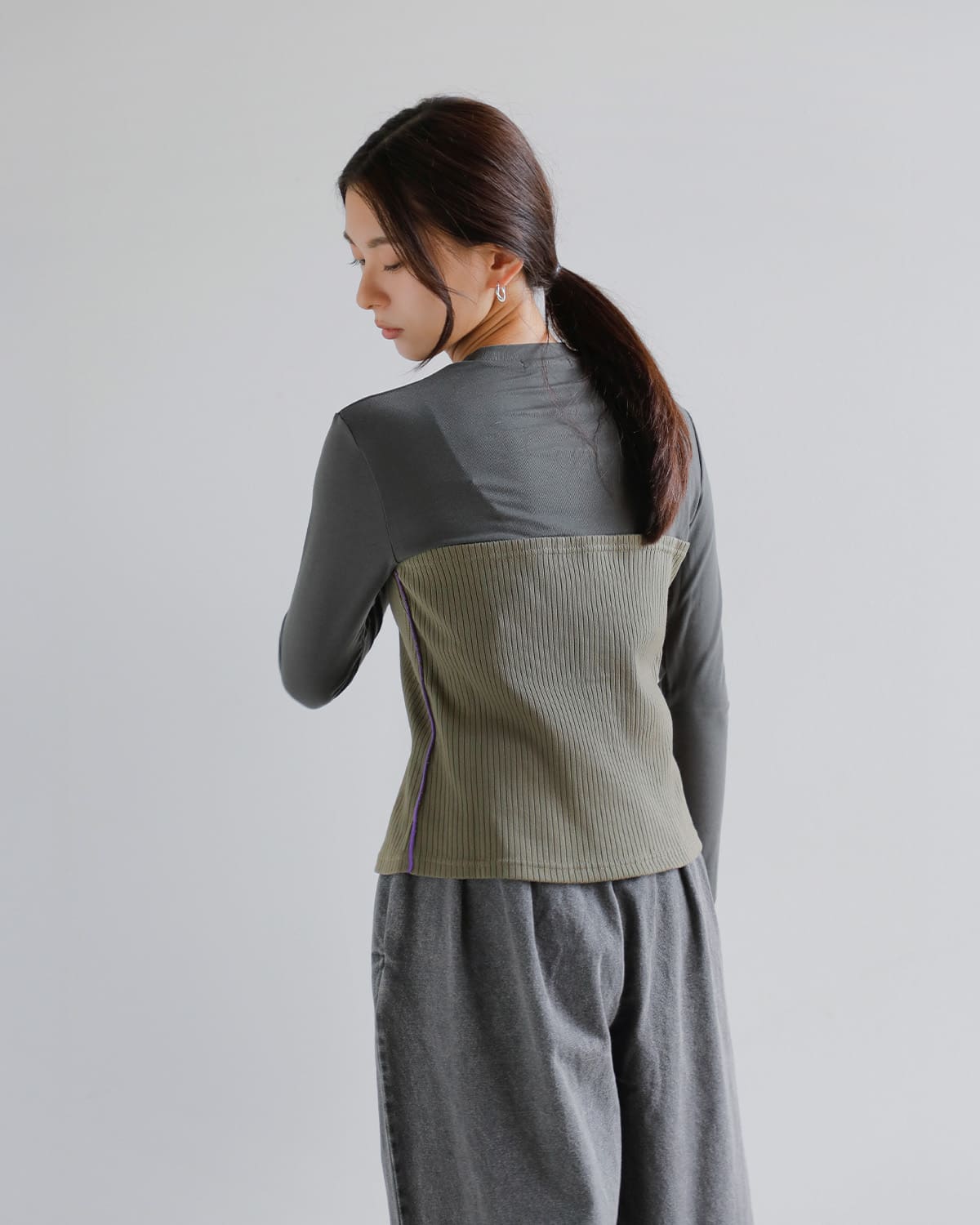 MARECHAL TERRE(マルシャルテル)レイヤードリブベアトップデザインプルオーバー zmt255ct504