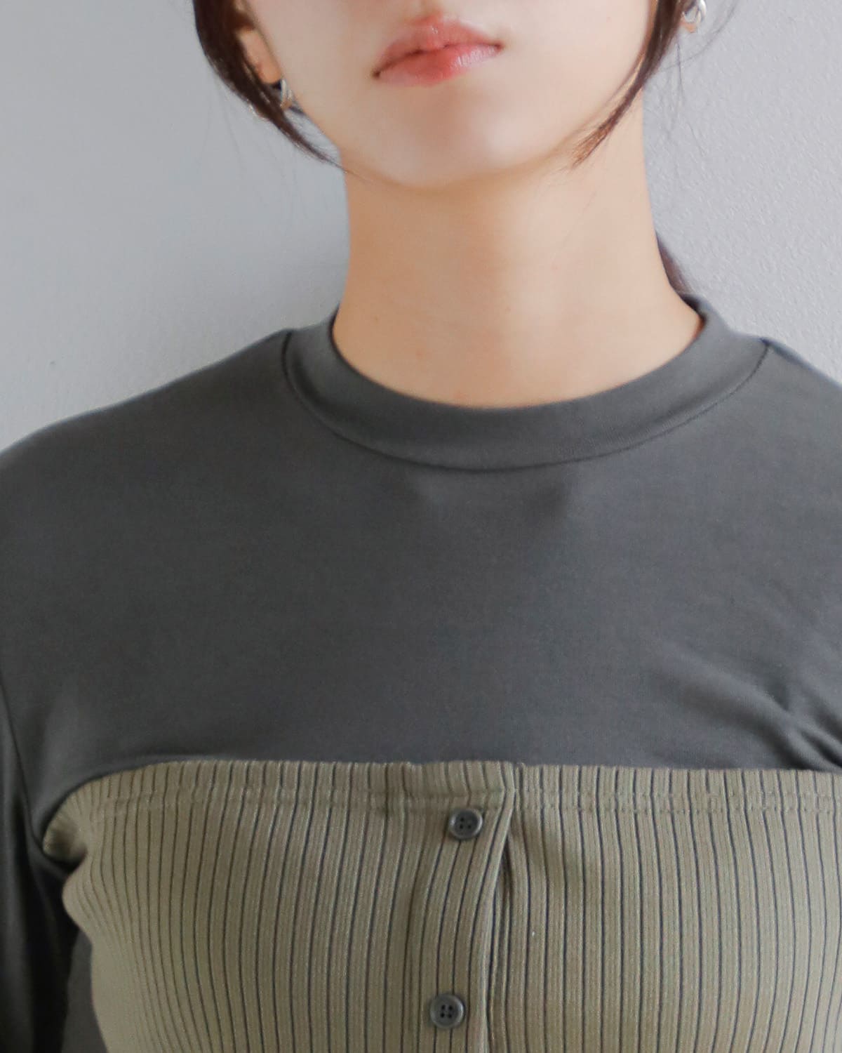 MARECHAL TERRE(マルシャルテル)レイヤードリブベアトップデザインプルオーバー zmt255ct504