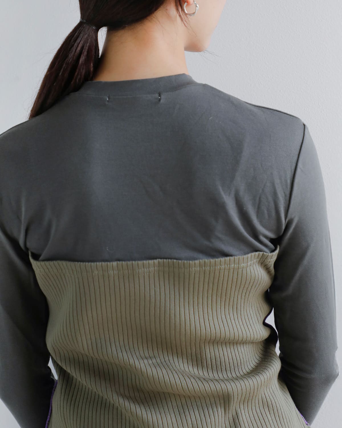 MARECHAL TERRE(マルシャルテル)レイヤードリブベアトップデザインプルオーバー zmt255ct504