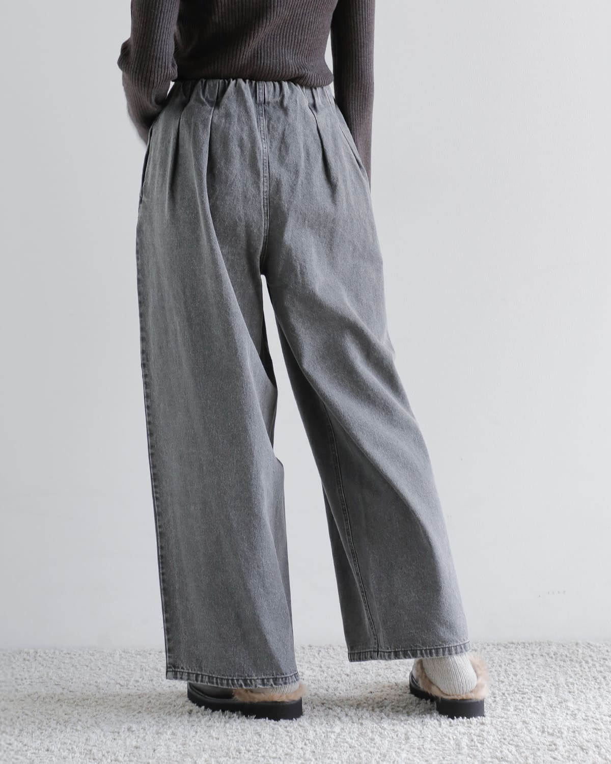 MARECHAL TERRE(マルシャルテル)コットンタックデニムワイドパンツ zmt255pt510