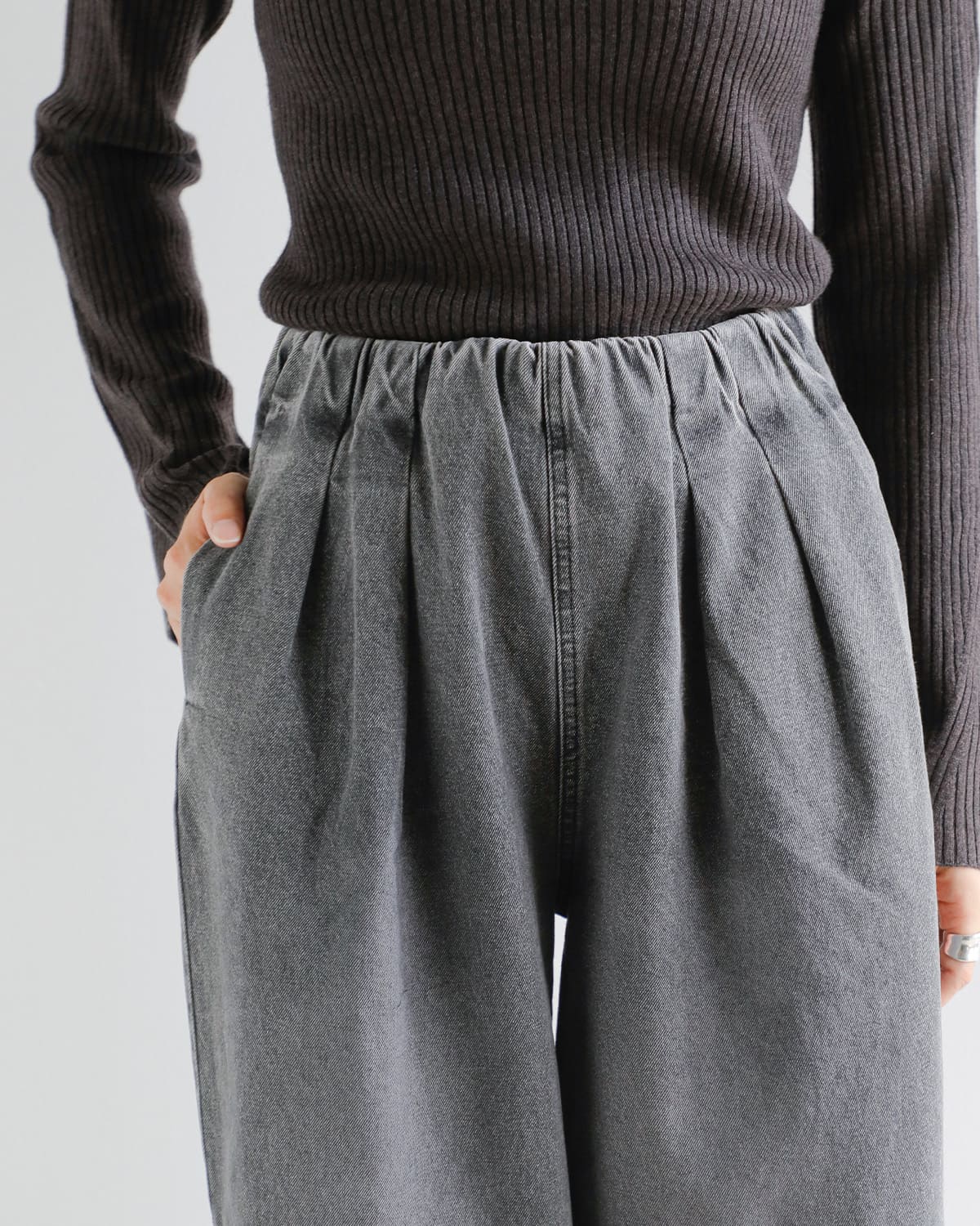 MARECHAL TERRE(マルシャルテル)コットンタックデニムワイドパンツ zmt255pt510