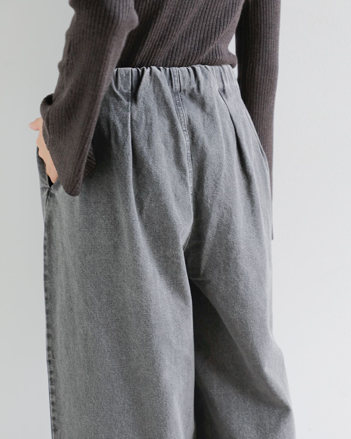 MARECHAL TERRE(マルシャルテル)コットンタックデニムワイドパンツ zmt255pt510