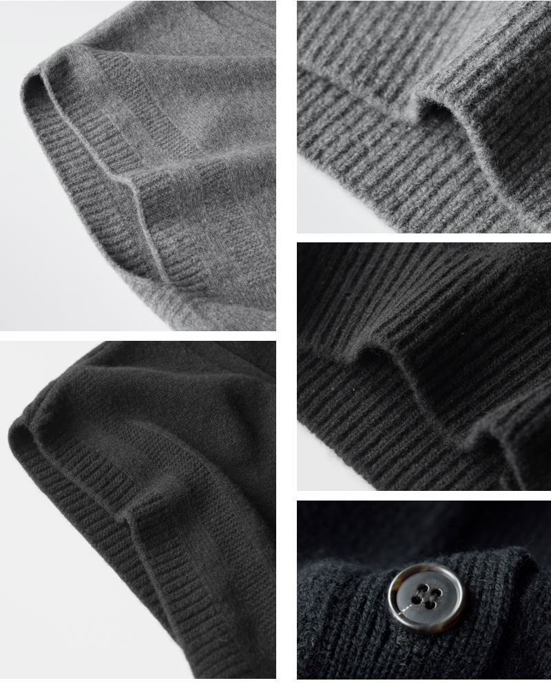 nicholson&nicholson(ニコルソンアンドニコルソン)ウールローゲージフロントボタンニットベストzoe