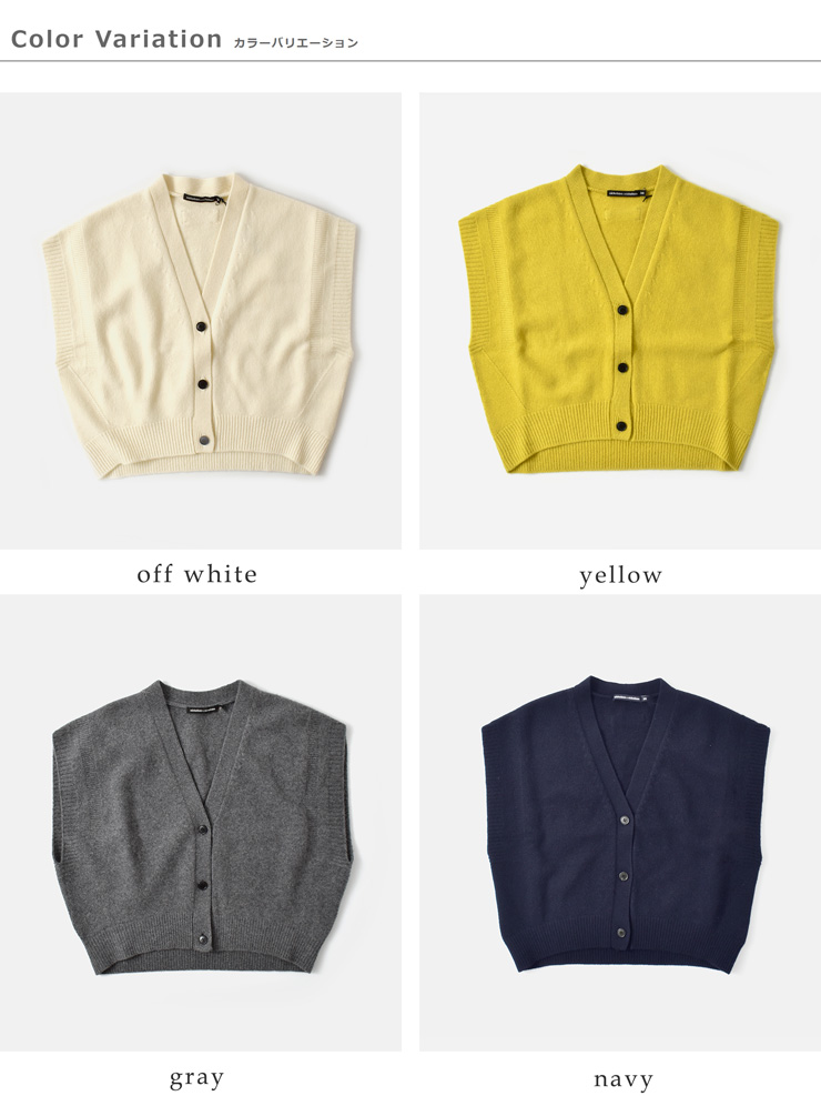 nicholson&nicholson(ニコルソンアンドニコルソン)ウールローゲージフロントボタンニットベストzoe