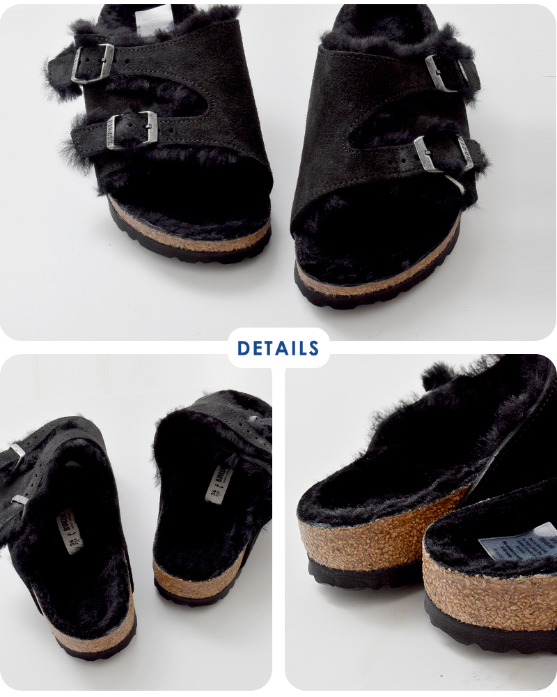 BIRKENSTOCK(ビルケンシュトック)チューリッヒシアリングスエードレザーファーナロークロッグサンダル“ZURICHSHEARLING”zurich-shearling