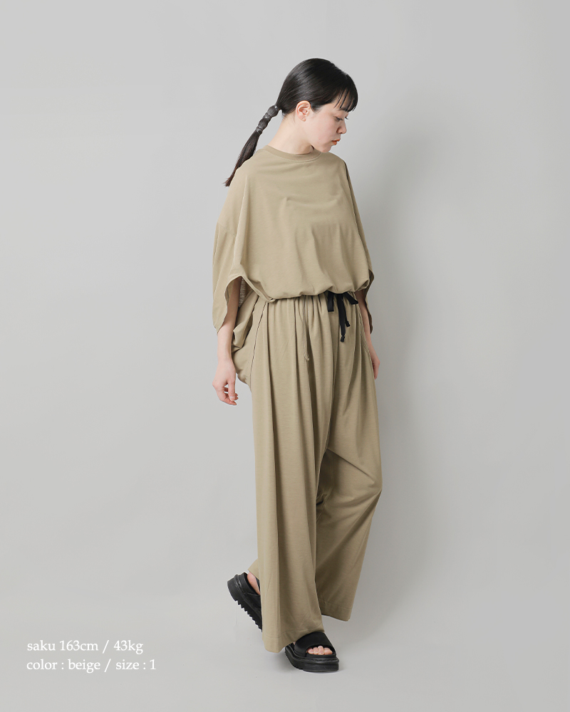 COGTHEBIGSMOKE(コグザビッグスモーク)リサイクルジャージークルーネックワイドレッグジャンプスーツ“LYDIAJUMP-SUIT”12701-346-1217-1