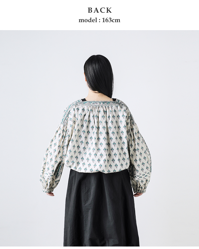 ne Quittez pas(ヌキテパ)ポプリンペイズリープリントリボンブラウス“PoplinPaisleyPrintRibbonBlouse”010151gg1