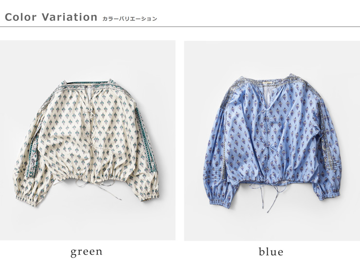 ne Quittez pas(ヌキテパ)ポプリンペイズリープリントリボンブラウス“PoplinPaisleyPrintRibbonBlouse”010151gg1