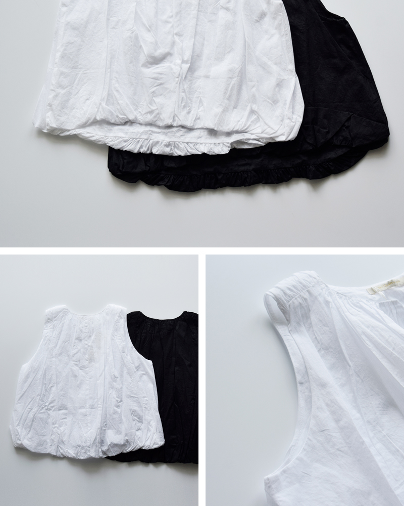 ne Quittez pas(ヌキテパ)コットンオーガンザバルーンノースリーブトップス“CottonOrganzaBalloonTop”010251gn6
